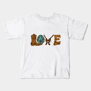 Western Sublimation Love T-Shirt Kids T-Shirt